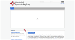 Desktop Screenshot of globaldystoniaregistry.org